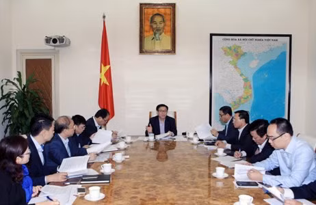 Phó Thủ tướng Vương Đình Huệ chủ trì buổi làm việc. Ảnh: VGP/Thành Chung