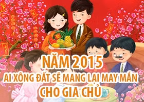 Gợi ý chọn tuổi xông nhà đầu năm mới 2015