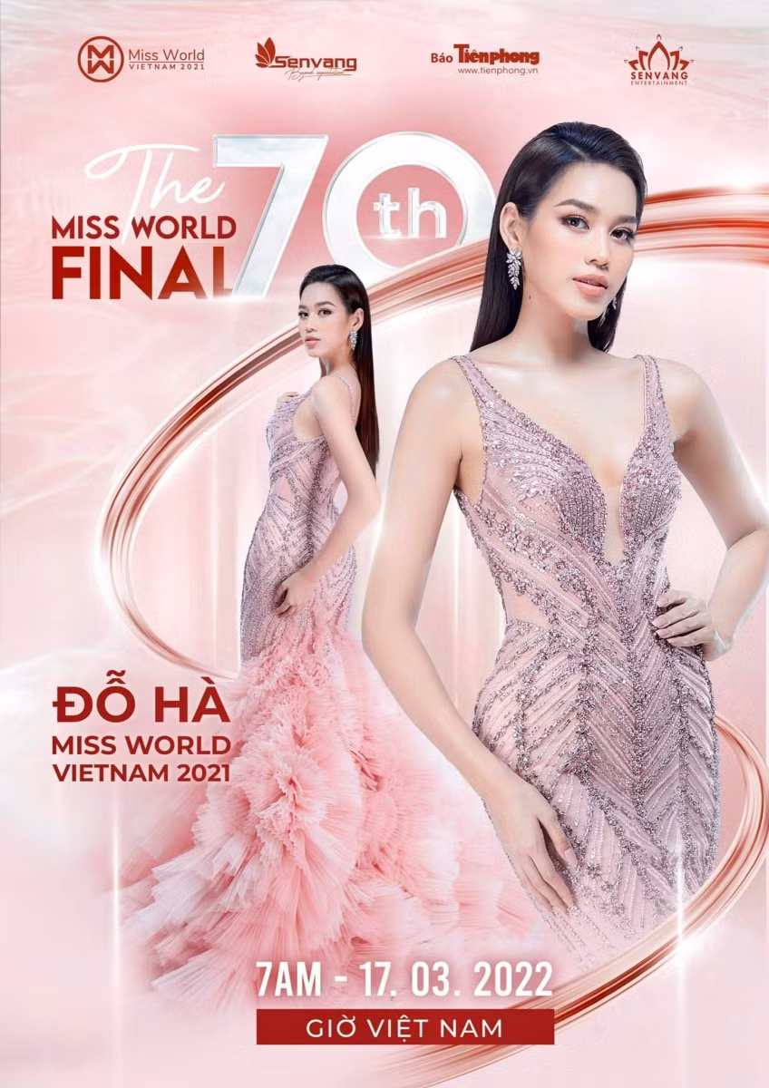 Đỗ Thị Hà tự tin tranh tài cùng các thí sinh tại đêm chung kết Miss World 2021.