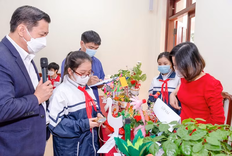 Hoạt động trải nghiệm tại Trường THCS Ninh Xá, Bắc Ninh.