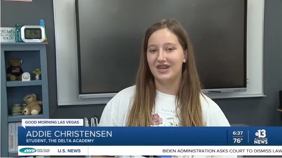 Addie Christensen - học sinh trường Delta Academy (Mỹ) tham gia hoạt động trao đổi qua thư.