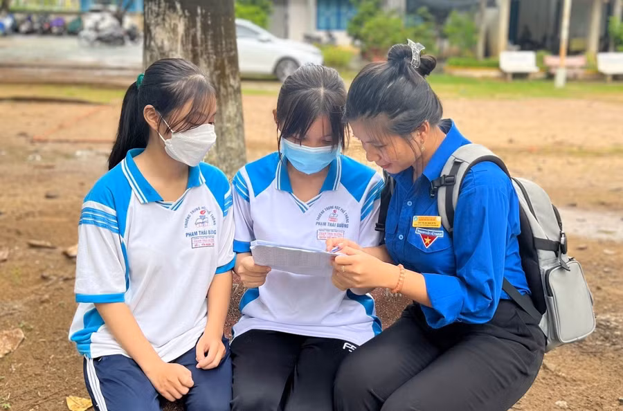 Thí sinh tỉnh Trà Vinh trong kỳ thi tốt nghiệp THPT 2023.
