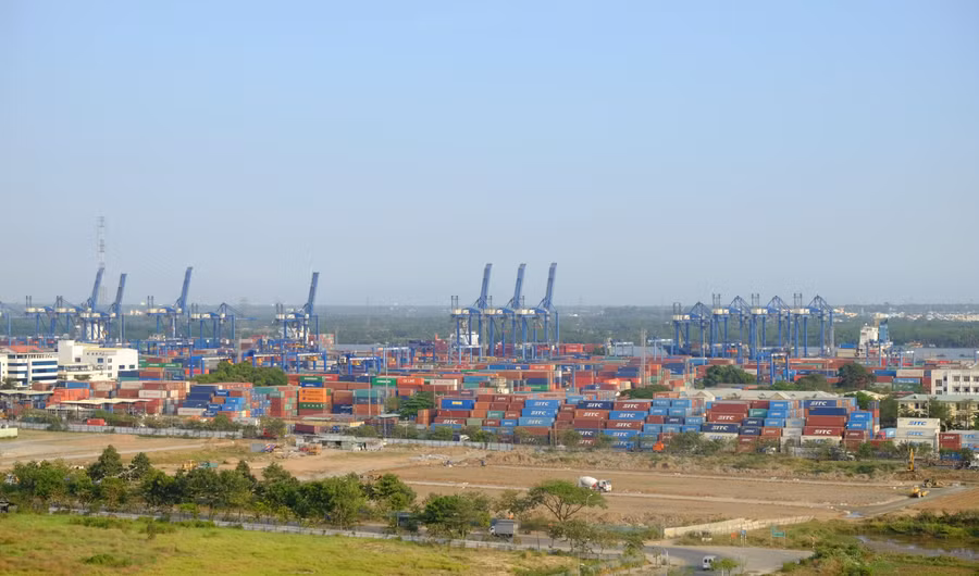 Cảng Cát Lái ở TP Thủ Đức, TPHCM - cảng container quốc tế lớn và hiện đại nhất Việt Nam. Ảnh: Lê Nam