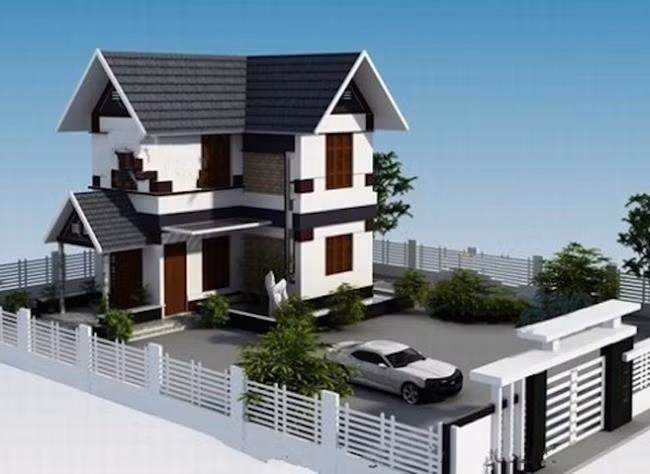 10 mẫu biệt thự 2 tầng 700 triệu đồng đẹp hút mắt ảnh 1