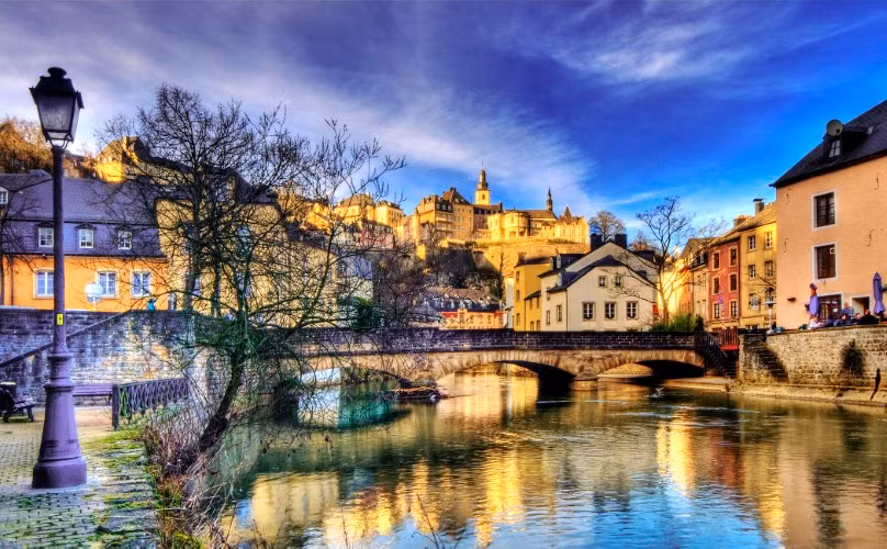 Một góc thủ đô Luxembourg của Đại công quốc Luxembourg.