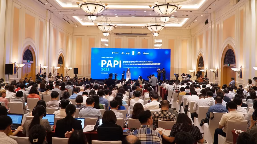 Toàn cảnh lễ công bố chỉ số PAPI 2023. (Ảnh: UNDP) Toàn cảnh lễ công bố chỉ số PAPI 2023. (Ảnh: UNDP)