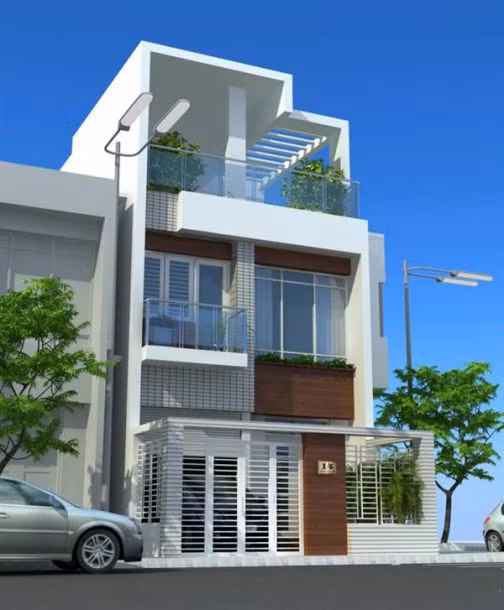Những mẫu nhà ống 3 tầng mặt tiền 4 – 5m đẹp hiện đại - Ảnh 4 Những mẫu nhà ống 3 tầng mặt tiền 4 – 5m đẹp hiện đại - Ảnh 4