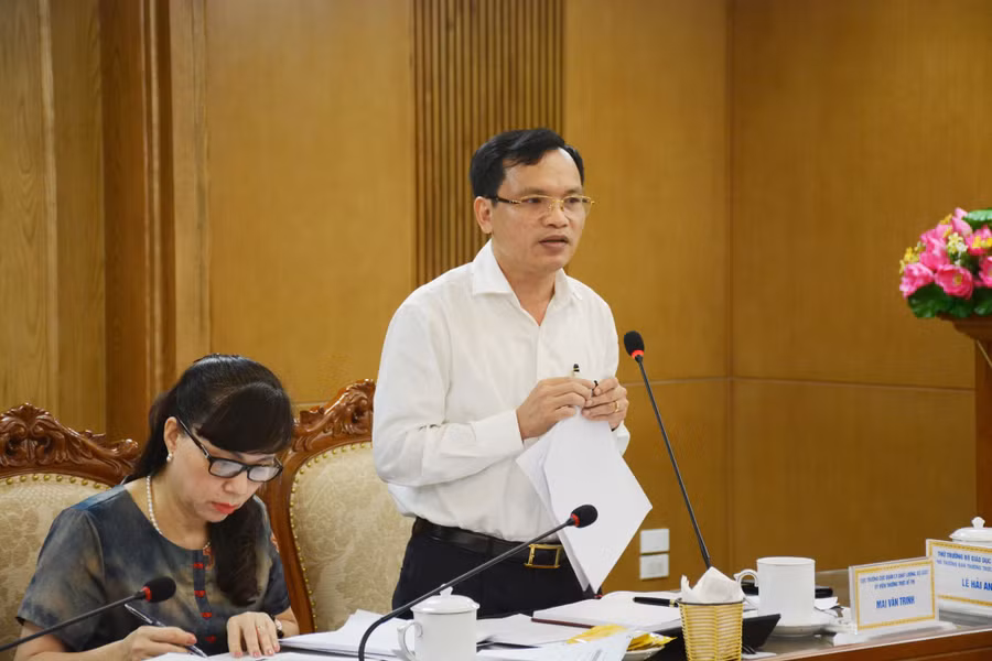 Ông Mai Văn Trinh - Cục trưởng Cục Quản lý chất lượng phát biểu tại hội nghị.