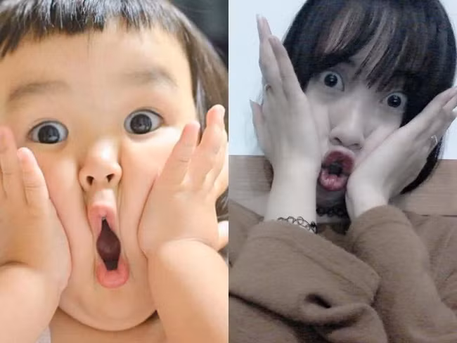 Giới trẻ đua nhau diễn sâu khi bắt chước loạt biểu cảm hài hước của nhóc tì Nhật - Ảnh 27.