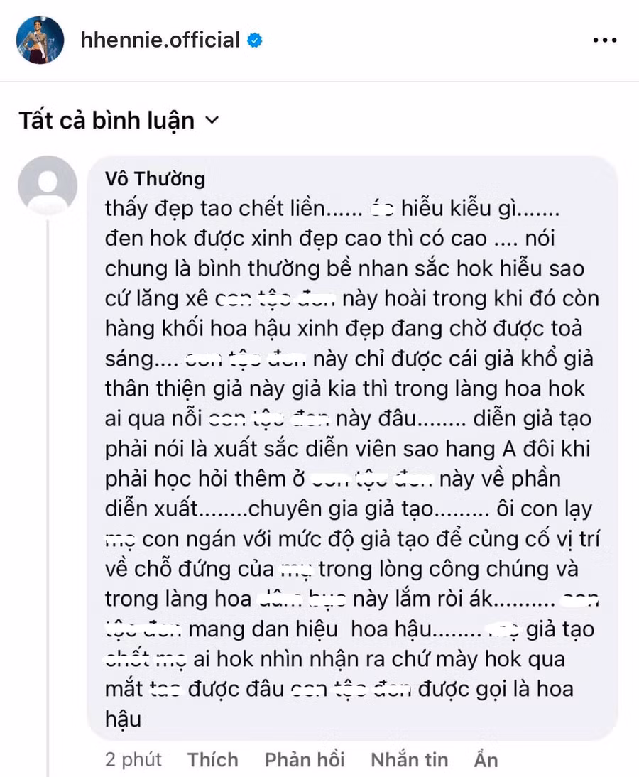 H'Hen Niê bị miệt thị ngoại hình, tố sống giả tạo.
