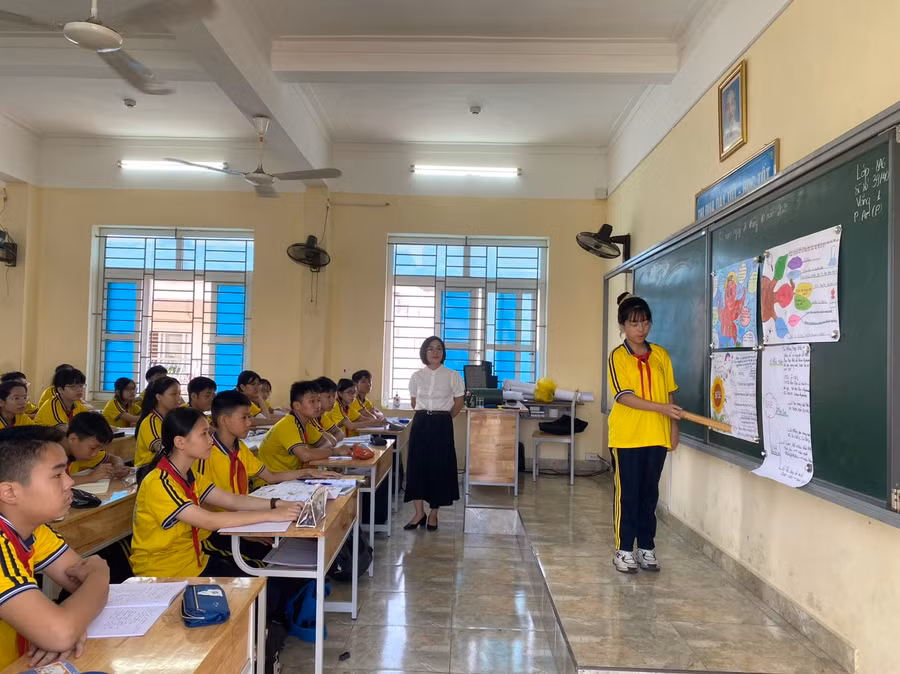 Cô trò Trường THCS Bạch Đằng thi đua dạy tốt, học tốt.