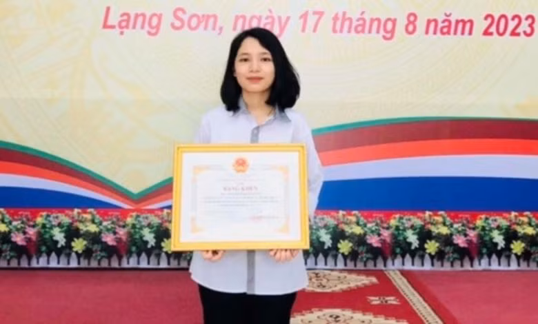 Nguyễn Thục Nguyên 2 lần đoạt giải kỳ thi học sinh giỏi quốc gia. Ảnh: NVCC