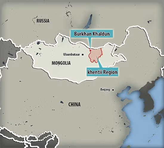 Núi Burkhan Khaldun, nơi nghi ngờ có mộ của Thành Cát Tư Hãn