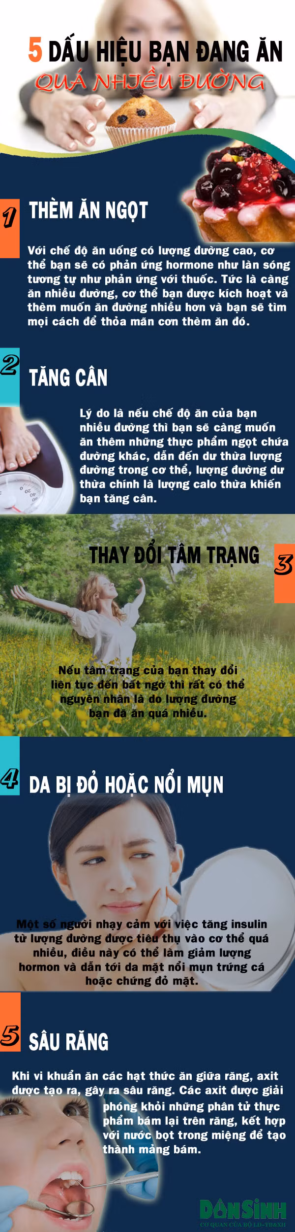Dấu hiệu bạn đang ăn quá nhiều đường - Ảnh 1