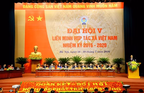 Đại hội đại biểu toàn quốc Liên minh HTX Việt Nam lần thứ V diễn ra vào tháng 7/2016