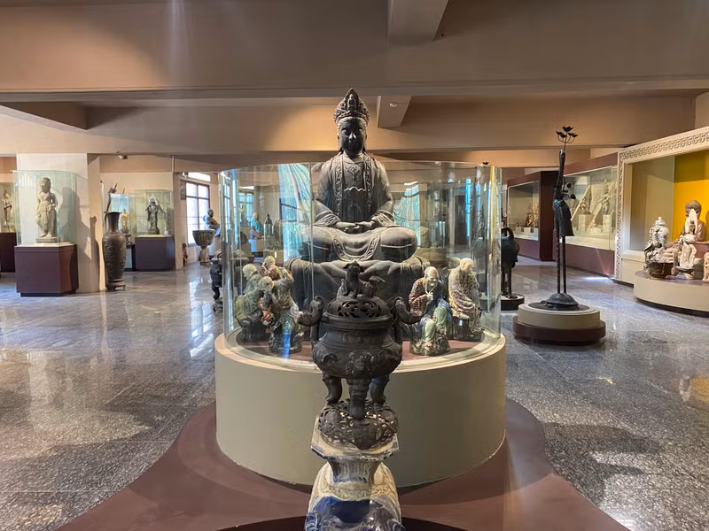 Bảo tàng nằm trong khu danh thắng Ngũ Hành Sơn, quận Ngũ Hành Sơn, TP Đà Nẵng. Ảnh: H.Vinh. Cận cảnh Bảo tàng văn hóa Phật giáo đầu tiên ở Việt Nam