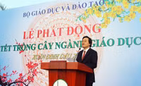 Bộ trưởng Phùng Xuân Nhạ phát động Tết trồng cây trong toàn ngành Giáo dục ảnh 1