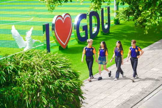 Khuôn viên xanh tại Trường Đại học Gia Định. Ảnh: GDU.