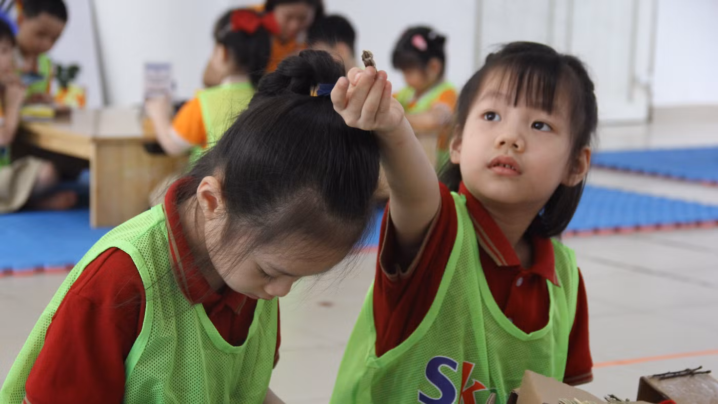 Trẻ mầm non Trường Mầm non Tây Hồ (Hà Nội). Ảnh: TG