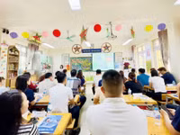 Một buổi họp phụ huynh của Trường tiểu học Yên Nghĩa (Hà Nội). Ảnh: Đình Tuệ