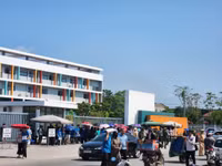 Khu vực Điểm thi Trường THPT Chuyên Tuyên Quang. Ảnh: Đức Hạnh.