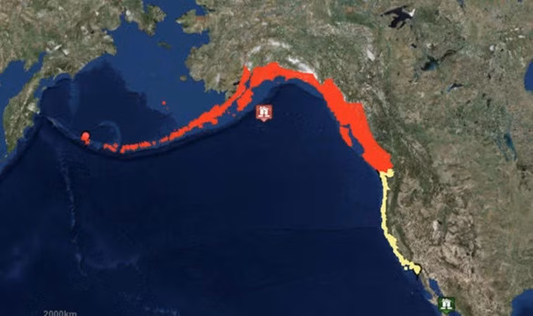 Theo báo cáo của USGS, trận động đất xảy ra lúc 12 giờ 37 phút trưa giờ Alaska, với tâm chấn nằm cách King Cove khoảng 133km về phía đông nam. dong-dat-1.jpg