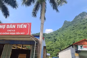 Một góc Dự án chợ Dân Tiến, Võ Nhai, Thái Nguyên. Ảnh: Hà Long 