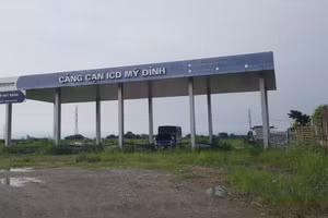 Cảng cạn Mỹ Đình vẫn đang dang dở. Ảnh: TG