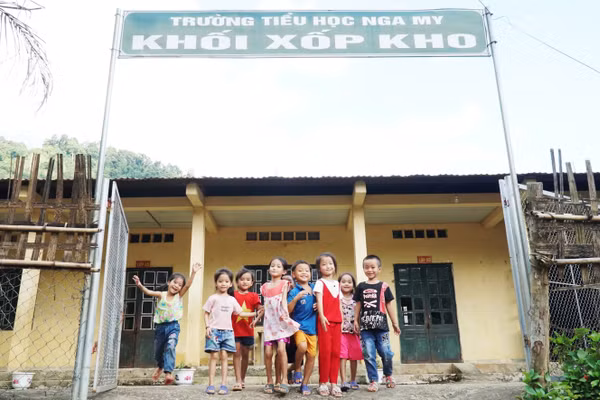 Xã Nga My (Nghệ An) vẫn duy trì nhiều điểm trường lẻ tại các bản vùng sâu, vùng xa. Ảnh: Ngọc Sơn