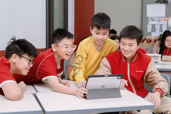 Học sinh Trường Tiểu học, THCS và THPT Alpha Hải Phòng. Ảnh: NTCC