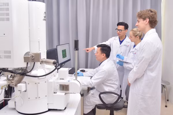 Môi trường quốc tế tại Trường Đại học Khoa học và Công nghệ Hà Nội. Ảnh: USTH