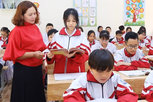 Giờ học của cô trò Trường THCS Lê Quý Đôn (Sơn La). Ảnh minh họa: INT