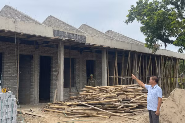 Nhà công vụ tại Trường Tiểu học Hương Trạch đang được hoàn thiện để đưa vào sử dụng trong tháng 10/2025.
