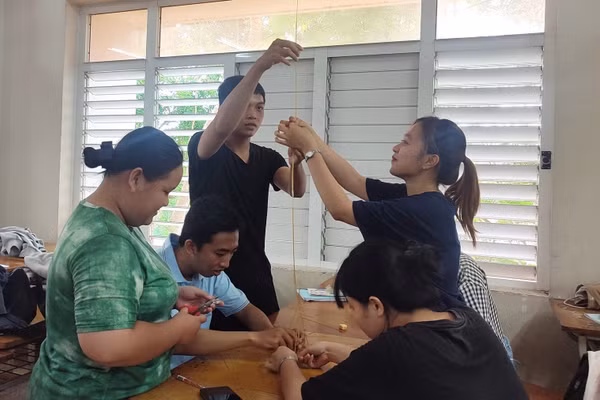 Một hoạt động trải nghiệm khởi nghiệp đổi mới sáng tạo dành cho học sinh, sinh viên. Ảnh: IEC
