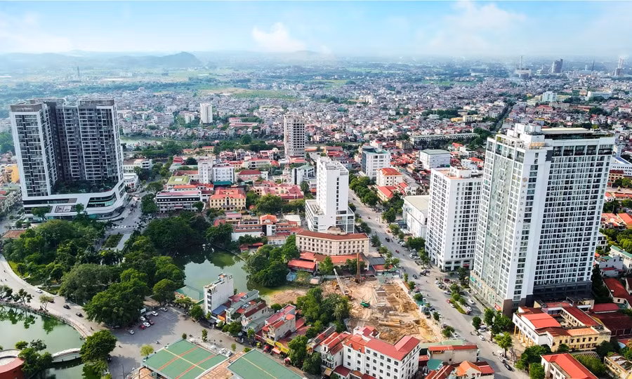 Một góc đô thị trung tâm phường Bắc Giang (tỉnh Bắc Ninh).
