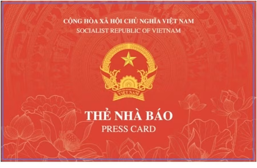 Mẫu Thẻ Nhà báo mới.