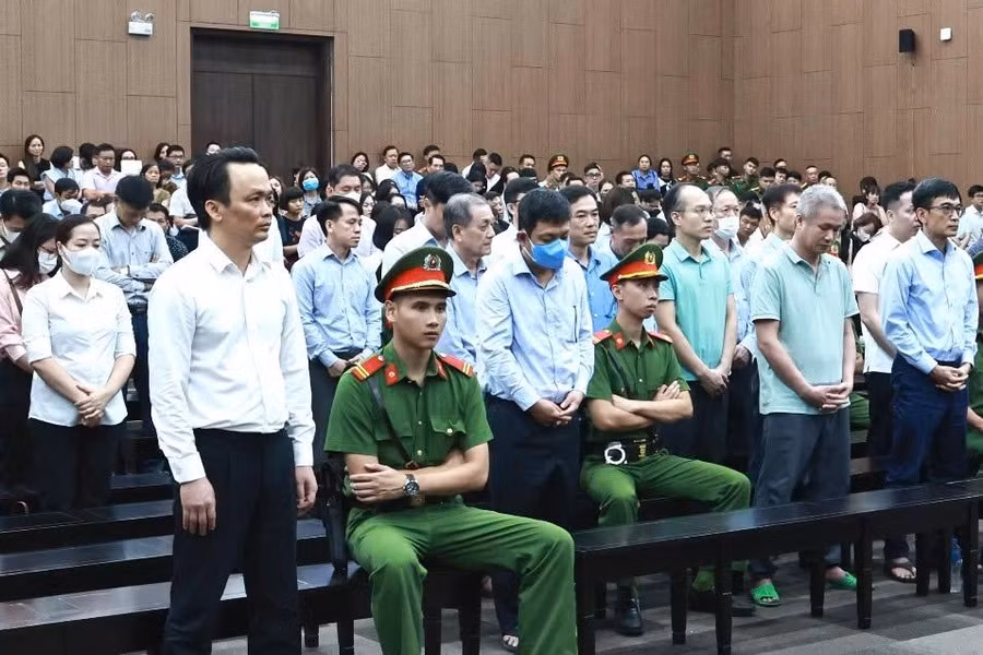 Bị cáo tại phiên tòa xét xử.