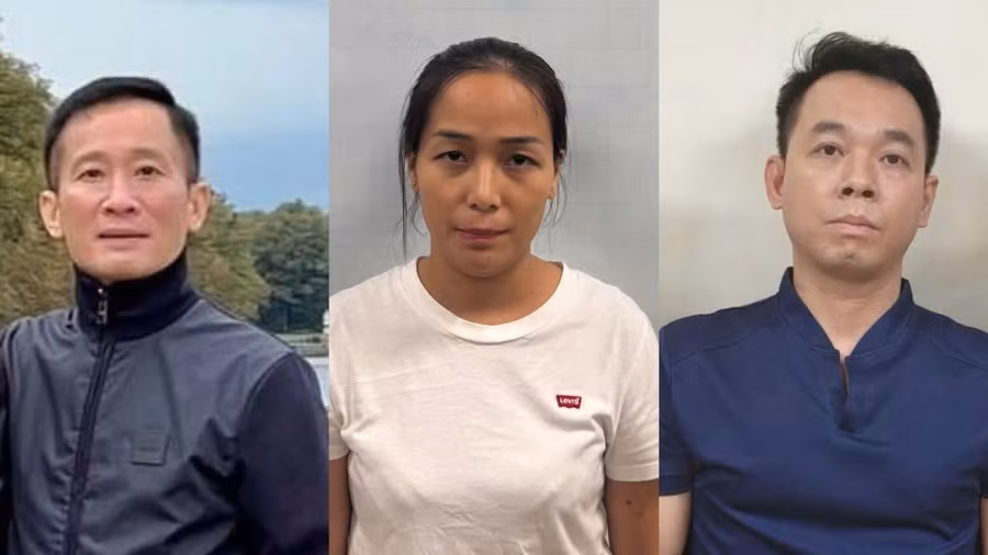 Các bị can là lãnh đạo doanh nghiệp buôn lậu thiết bị y tế, trốn thuế tại cơ quan công an. (Ảnh: Bộ Công an).