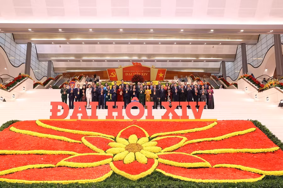 Đại biểu dự ngày làm việc chính thức thứ ba Đại hội XIV của Đảng, Ảnh: TTXVN