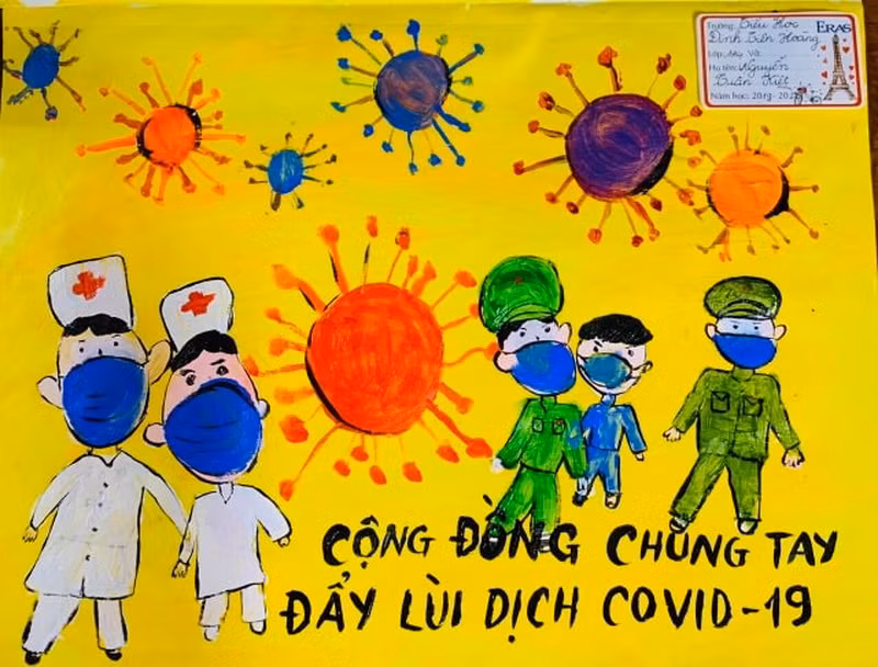 Nét chữ và bích họa tuyệt đẹp thể hiện niềm tin yêu với đất nước trước dịch Covid-19 ảnh 7
