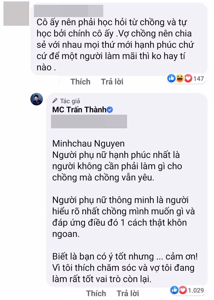 Hari Won bị chê là "vợ đoảng", Trấn Thành ra sức bảo vệ ảnh 2