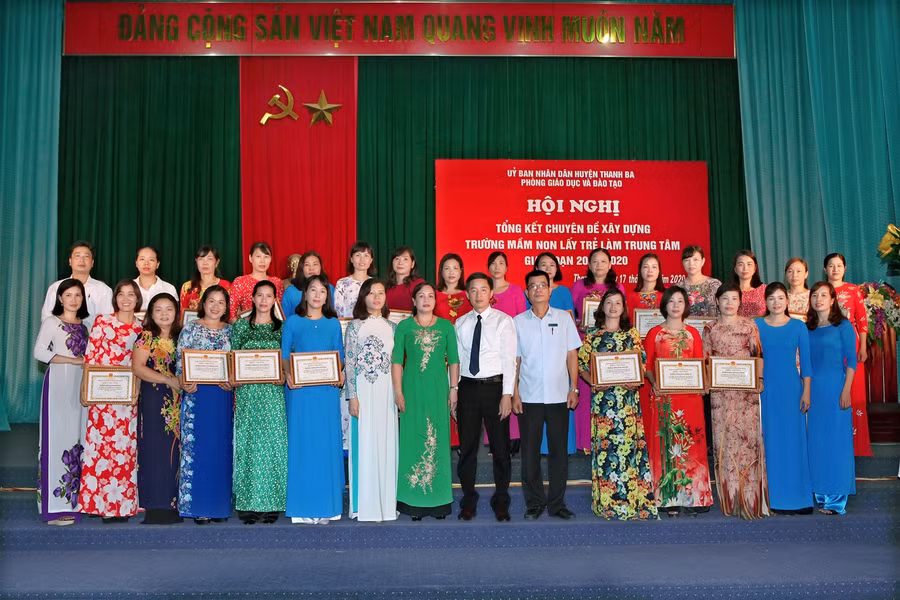 Thanh Ba (Phú Thọ) : 100% trường mầm non "Xây dựng trường mầm non lấy trẻ làm trung tâm”