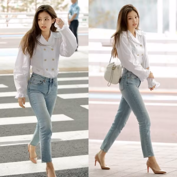 Cách mặc quần jeans đẹp, hack chân dài như loạt sao Hàn đình đám ảnh 6