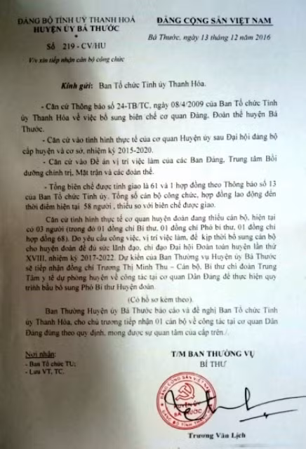 Thanh Hóa: Nữ Phó Bí thư Huyện đoàn bị “tố” được bầu vào Ban Chấp hành sai quy định? ảnh 1