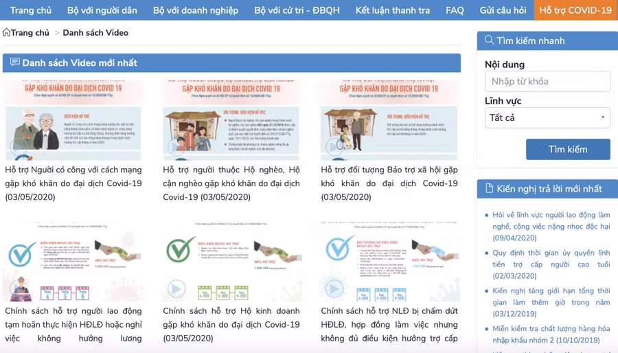 Công bố 8 video hướng dẫn hưởng gói hỗ trợ 62.000 tỷ đồng 