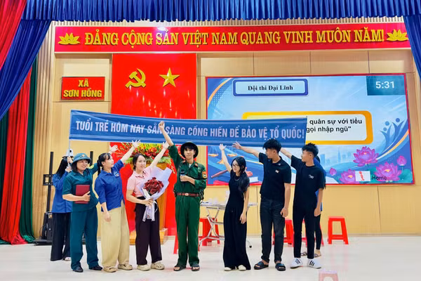 Hội thi tuyên truyền, giáo dục pháp luật cho Đoàn viên, thanh thiếu nhi năm 2026 tại xã Sơn Hồng. Ảnh: CTV