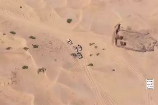 Chiến đấu cơ Saudi Arabia thực hiện một cuộc không kích nhầm vào vị trí đồng minh của họ ở Tây Nam Yemen, ngày 6/9/2026.