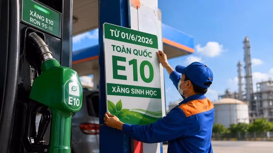 Xăng sinh học E10 chính thức phủ sóng toàn quốc từ ngày 1/6/2026.