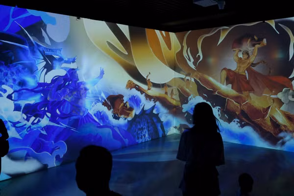 Dự án “Kỳ mộng dân gian” do nhóm sinh viên Học viện Báo chí và Tuyên truyền phối hợp với X Space Immersive thực hiện - Ảnh: BTC.