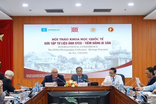 Hội thảo do Viện Hàn lâm Khoa học xã hội Việt Nam phối hợp với Viện Viễn Đông Bác cổ Pháp (EFEO) tại Paris và Văn phòng UNESCO tại Hà Nội tổ chức - Ảnh: vass.gov.vn.